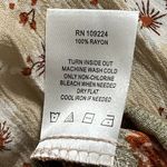 Indigo Soul women's size large pullover tunic longsleeve floral buttons in back Green Photo 4