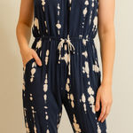 Young Fabulous and Broke Young, Fabulous & Broke Tie-Dye Strapless Jumpsuit Black Ivory Size Medium Photo 0