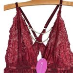 NWT Lace Burgundy Lingerie Set Babydoll Criss Cross mini sleep sz medium Sexy Photo 1