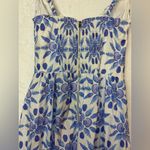 Hill House  100% Cotton Romantic Clean Juliana Blue Shell Mosaic Dress SZ Large Photo 9