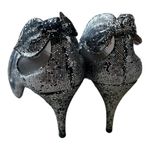 Stuart Weitzman For Mr Seymour Silver Glitter Shimmer Pumps Size 7.5N Photo 2
