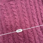 American Eagle  maroon red cable knit pullover sweater Photo 2