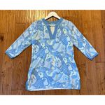 J. McLaughlin  blue paisley tunic sweater M Photo 5