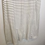 Roolee Women’s Black & White Striped Midi T-Shirt Dress Casual Sz M Cotton Photo 2