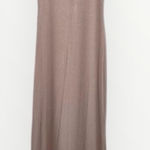 Naked Wardrobe Beige Brown High Neck Sleeveless Fitted Maxi Dress Size Small Photo 0