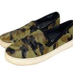 Sam Edelman  Size 8.5 Green Fur Camouflage Low Top Slip on Sneaker Photo 0