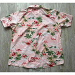 SSLR | Women’s Collection Hawaiian Florals Pink Flamingos Button Down Top | XXL Photo 1