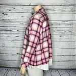 Isaac Mizrahi Issac Mizrahi Live! 20W Pink Plaid - White Layered Button Down Flannel Shirt Top Photo 2