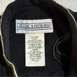 Jessica Howard  Velvet Tunic Jacket w/ Gold Trim • Vintage Set Top Photo 4