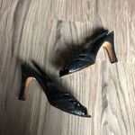 Lulu Guinness Heels sandals leather strappy Black Womens Size 6.5‎ Photo 1