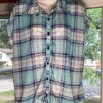 New York Laundry Short Sleeved Collared Plaid Button Down Size XL Photo 0