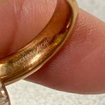 Michael Kors  Rose Gold Tone Baguette Pave Crystals Interlocking Ring Size 7.5 Photo 2