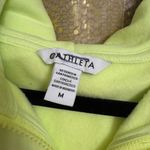 Athleta  Easy Fleece Half Zip Hoodie Citron Green Cozy Sweater Medium NWOT Photo 2