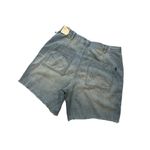 Pilcro NWT, Super High Rise Oversized Bermuda Shorts with Fringe Hem, Sz 29 Photo 6