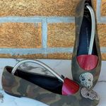Giuseppe Zanotti  Camo Canvas Crystals Skulls Flats Sz 6.5 Photo 0