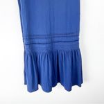 Tommy Bahama  Marina Slub Navy Sleeveless Tassel Tie Ruffle Hem Dress Size Large Photo 9