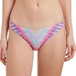 PilyQ  Bikini Bottom Reversible Blue Tie Dye $76 Ruched Back Photo 0