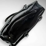 Large Black Vegan Leather Laptop Tote Bag With Detachable Shoulder Strap | EUC Photo 10