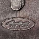 VTG Le Donne Leather Hobo Horse Stamp Dark Brown Leather Crossbody Bag Purse Photo 12