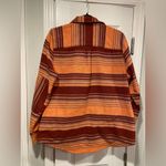 L.L. Bean Size XL Burgundy Coral Striped Flannel Button Down Shirt Size Pockets Pink Photo 6