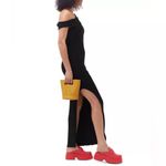 Simon Miller Asymmetric Wide Rib Maxi Dress in Black, Size L New w/Tag Black Size L Photo 3