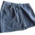 Highway Jeans Vintage 90s  Black Mini Skirt Women's 11/12‎ Retro Zip Up Y2K Photo 3