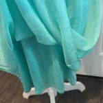 EXPRESS  Large Mint Green Chiffon Strapless Mini-Dress Photo 5