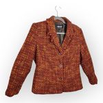 Briggs New York Briggs Orange Pink Tweed Heritage Preppy Blazer Y2K Classic Jacket Size 14 Photo 1