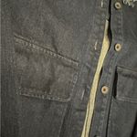 ZARA  Trafaluc Collection Dark Denim Raw Hem Distressed Button Jacket Sz Small Photo 2