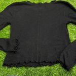 Abercrombie & Fitch Black Ribbed Long Sleeve Tee XS Photo 6