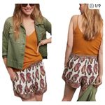 Anthropologie  Ett:Twa Paisley Scarf Print Boho Shorts with Pockets sz M Photo 1