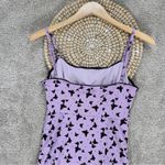 Lillie & Mia Women’s Velvet Butterfly Mini Dress Baby Doll Sleeveless Purple 8 Photo 7