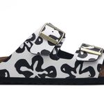 Birkenstock NWT Arizona Blooms White & Black Sandals EU 37 US 6-6.5 Photo 1
