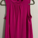 Banana Republic hot pink sleeveless mock neck blouse tank shirt | Work Office Photo 0