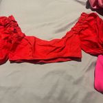 We Wore What  COCO SOLID OBE RUBY RED TOP WOMENS SEXY CROPPED XS Photo 6
