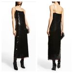Tory Burch  Sequined Tulle Cocktail Evening Midi Slip Dress Black Women's 2 Photo 2