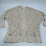 Tahari Sweater Cardigan Womens Open Knit Cream Open Front Dolman 3/4 Sleeve Top Photo 7