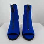 Bar III Cobalt Blue Dillian Peep Toe Stiletto Zip-Up Dress Shootie size 5 Heeled Photo 4