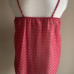 Red patterned sheer cami blouse top small spaghetti straps Photo 5