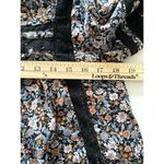 American Eagle Boho Babydoll Lace Floral Long Sleeve Top Blouse Sz M Black Size M Photo 5