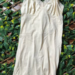 Vanity Fair Vintage  Cream Lace Trim Slip Dress Size L Photo 0