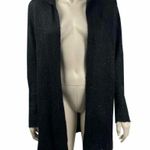 J. Jill Black Sequin Covered Long Line Open Cardigan Size L Photo 0