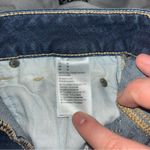 American Eagle  Outfitters Dark Blue Jean Shorts with Floral Embroidery Photo 6