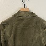 Lulus Wild at Heart Olive Green Vegan Suede Moto Jacket NWT Size S Photo 4