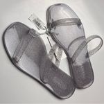 Old Navy Women's Low Heel Flat Silver Glitter Jelly Slide Sz 6 NWT Photo 5