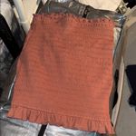 Bailey rose large Elegant Ruffled Skirt in Terracotta Orange Photo 0