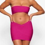 SKIMS NWT   KNIT SWIM MINI SKIRT In Magenta Pink Stretch SZ-3X Photo 0