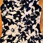 Ralph Lauren Lauren Slinky Stretch Black White Floral Faux Wrap Dress Size 14 Photo 3