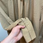 Club Monaco  Medium Women Rib Neck Blouse Chemise Tan NWT $119.99 Photo 3