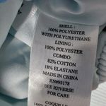 House of Harlow 1960 Women's Medium Light Blue Vegan Faux Leather Bomber Jacket Photo 2